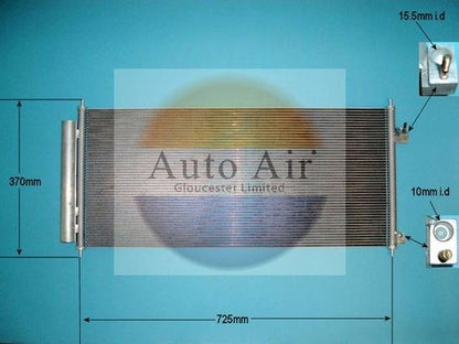 AUTO AIR 16-9947 Air Conditioning Condenser Air Con Replacement Fits Honda Jazz