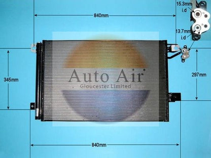 Auto Air 16-1393 A/C Air Con Condenser Air Conditioning With Dryer Fits VW
