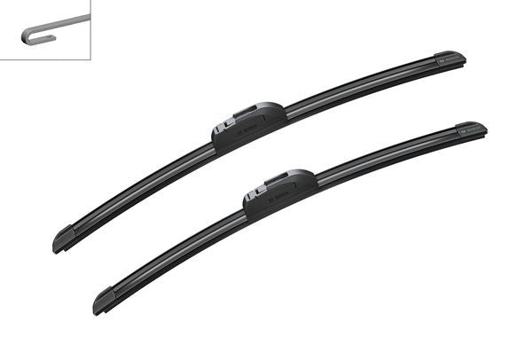 2 x BOSCH AR142S Wiper Blades (Pair) 450/475mm Length Fits Fiat Mazda Mini