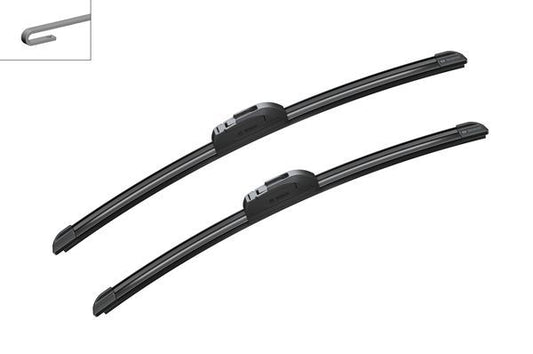 2 x BOSCH AR142S Wiper Blades (Pair) 450/475mm Length Fits Fiat Mazda Mini