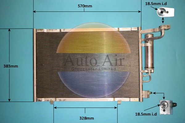 AUTO AIR 16-0068 Air Conditioning Condenser A/C Air Con Fits Ford Ecosport