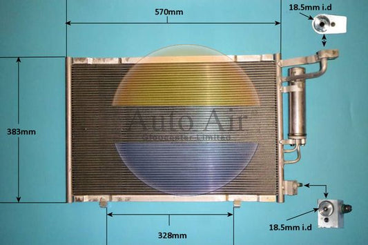AUTO AIR 16-0068 Air Conditioning Condenser A/C Air Con Fits Ford Ecosport