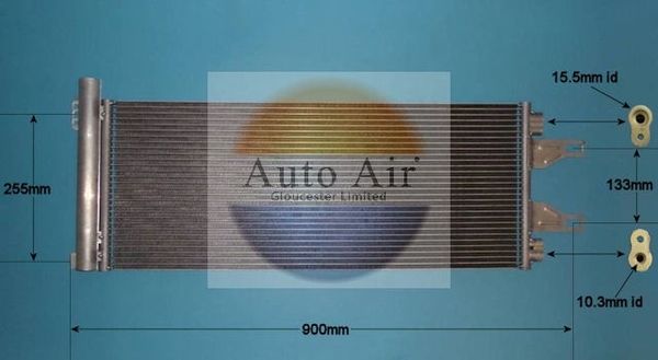 AUTO AIR 16-9796 Air Condenser A/C Air Conditioning Fits Citroen Fiat Peugeot