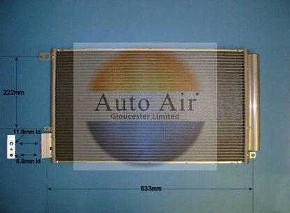 AUTO AIR 16-9801 Air Conditioning Condenser Fits Alfa Romeo MiTo Fiat Doblo