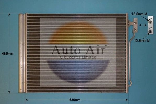 AUTO AIR 16-9666 Air Conditioning Condenser A/C Air Con Fits BMW 5 Series