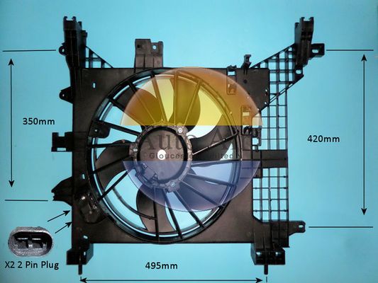 AUTO AIR 05-1291 Radiator Fan Electric Motor Centre Cooling Fits Dacia Duster