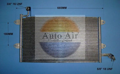 AUTO AIR 16-8554 Air Conditioning Condenser A/C Air Con Fits VW Golf Vento