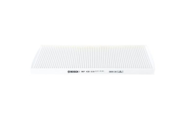 BOSCH 1987432019 Cabin Pollen Air Filter Interior 308mm Length Fits Fiat Punto