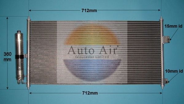 AUTO AIR 16-6219 Air Condenser A/C Air Conditioning Fits Nissan Almera Tino