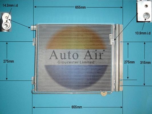 AUTO AIR 16-9671 Air Conditioning Condenser A/C Air Con Replacement Fits MAN