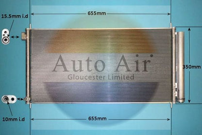 AUTO AIR 16-0052 Air Conditioning Condenser A/C Air Con Fits Toyota Auris