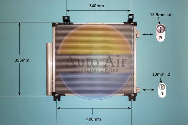 AUTO AIR 16-0079 Air Conditioning Condenser A/C Air Con Replacement Fits TOYOTA