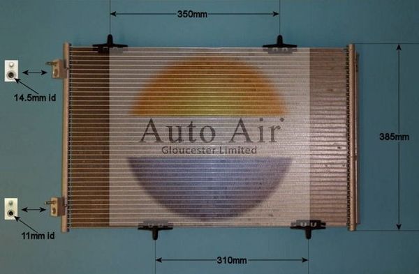 AUTO AIR 16-1992 Air Conditioning Condenser Fits Citroen C-Elysee Peugeot 301
