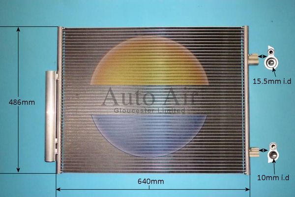 AUTO AIR 16-0056 Air Conditioning Condenser Fits Alfa Romeo Giulia Stelvio