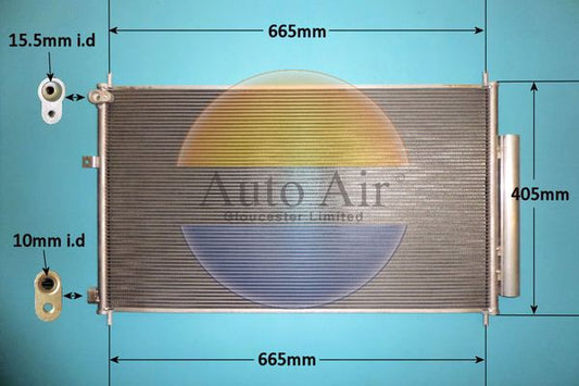 Auto Air 16-0069 A/C Air Con Condenser Air Conditioning Fits Honda CR-V