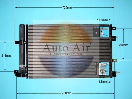 AUTO AIR 16-2033 Air Condenser A/C Air Conditioning Fits Jaguar S-Type XF