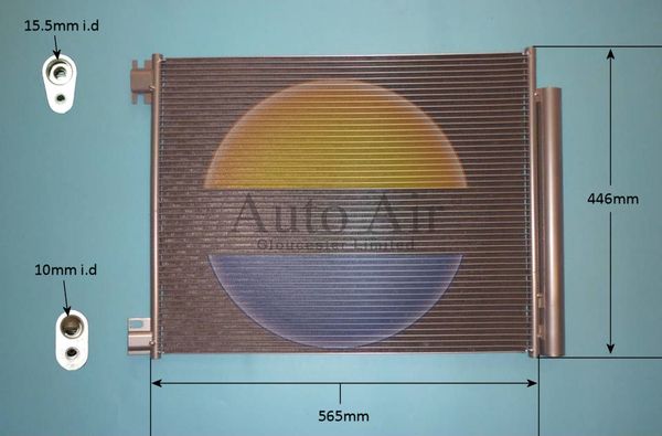 Auto Air 16-0078 A/C Air Con Condenser Air Conditioning With Dryer Fits Renault