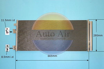 AUTO AIR 16-0083 Air Conditioning Condenser Fits Vauxhall Corsa Corsavan