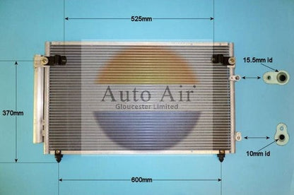 AUTO AIR 16-1014 Air Conditioning Condenser A/C Air Con Replacement For Lexus GS