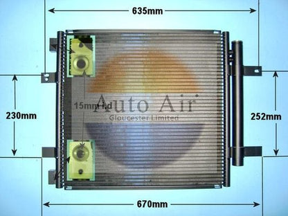 AUTO AIR 16-2051 Air Conditioning Condenser Air Con Replacement Fits Jaguar XJ