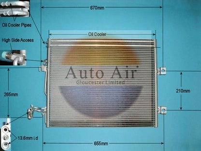 AUTO AIR 16-9672 Air Condenser A/C Air Conditioning Fits Mercedes-Benz S-Class