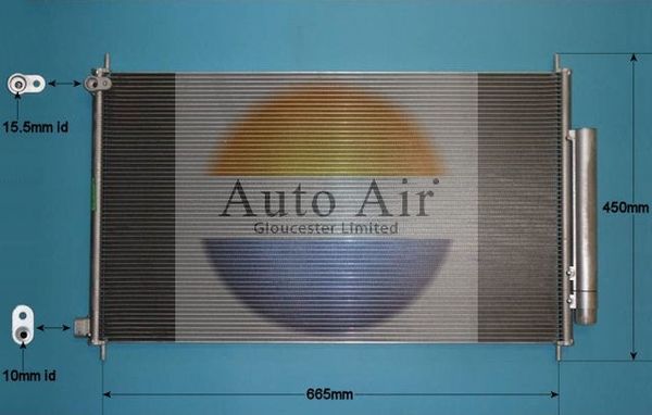 Auto Air 16-9983 A/C Air Con Condenser Air Conditioning Fits Honda CR-V
