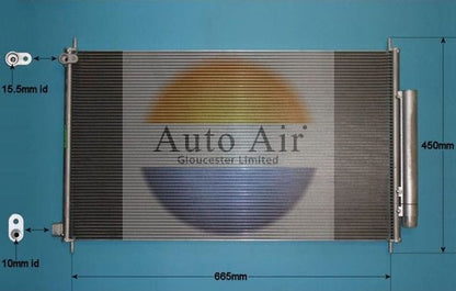 Auto Air 16-9983 A/C Air Con Condenser Air Conditioning Fits Honda CR-V