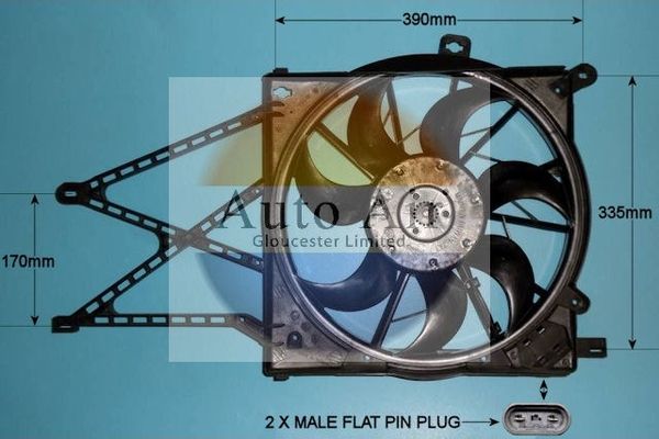 AUTO AIR 05-1659 Radiator Fan Electric Motor Centre Fits Vauxhall Astra Zafira