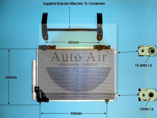 AUTO AIR 16-5271 Air Conditioning Condenser A/C Air Con Fits Honda Stream