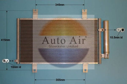 AUTO AIR 16-8899 Air Conditioning Condenser Air Con Replacement Fits Mazda RX-8