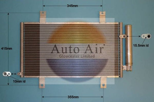 AUTO AIR 16-8899 Air Conditioning Condenser Air Con Replacement Fits Mazda RX-8