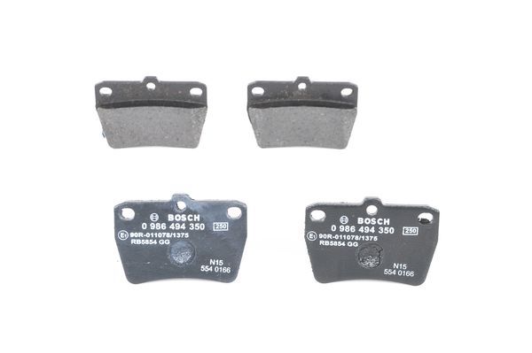 BOSCH 0986494350 Brake Pad Set For Disc Rear 13.9mm Thickness Fits Toyota RAV4
