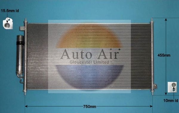 AUTO AIR 16-0014 Air Conditioning Condenser Air Con Replacement Fits Honda FR-V