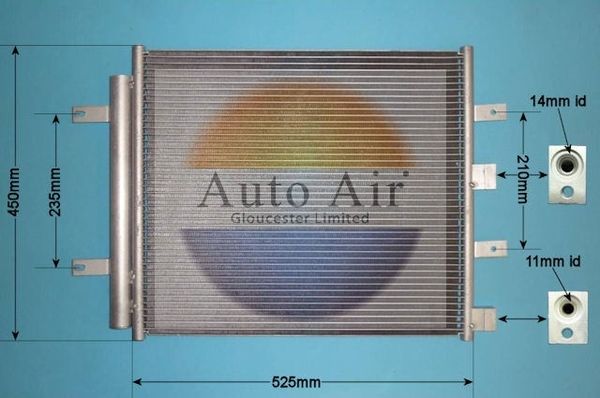 AUTO AIR 16-2037 Air Condenser A/C Air Conditioning Fits Jaguar S-Type XF XK