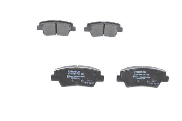 BOSCH 0986494768 Brake Pad Set For Disc Brake Rear Fits Hyundai Kia Ssangyong