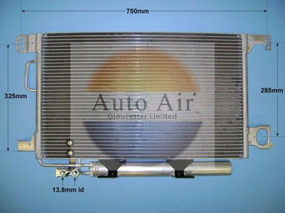 Auto Air 16-1340 A/C Air Con Condenser Air Conditioning Fits Mercedes-Benz