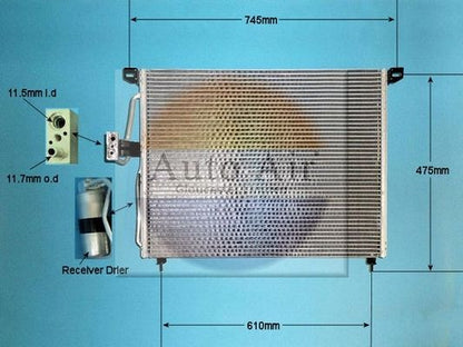 AUTO AIR 16-6554 Air Conditioning Condenser A/C Air Con Fits Vauxhall Omega