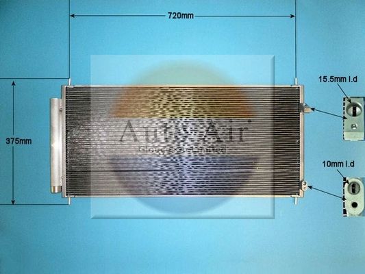 Auto Air 16-8694 A/C Condenser Air Conditioning Fits Honda CR-Z Insight Jazz