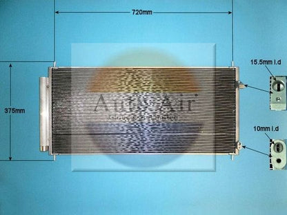 Auto Air 16-8694 A/C Condenser Air Conditioning Fits Honda CR-Z Insight Jazz