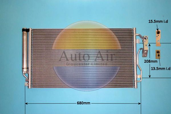 Auto Air 16-0060 A/C Air Con Condenser Air Conditioning Fits Alpina BMW