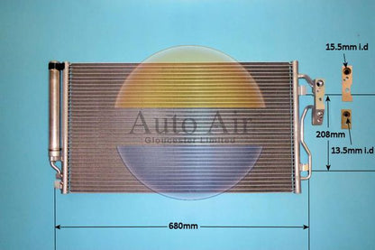 Auto Air 16-0060 A/C Air Con Condenser Air Conditioning Fits Alpina BMW