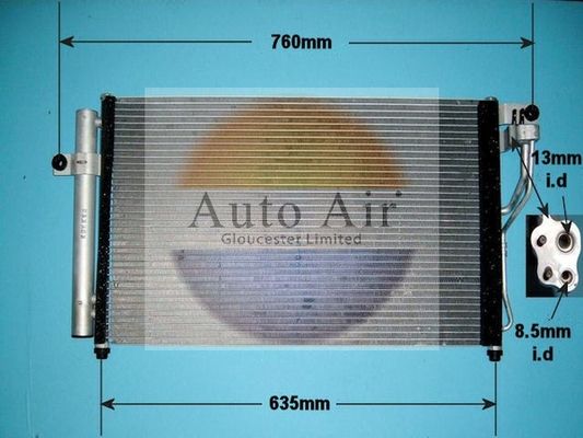 AUTO AIR 16-1095 Air Conditioning Condenser A/C Air Con Fits Hyundai Accent