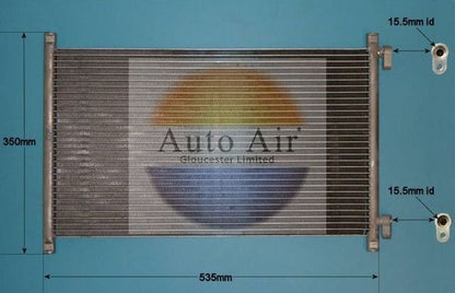 AUTO AIR 16-1121 Air Conditioning Condenser Air Con Replacement Fits Fiat Punto