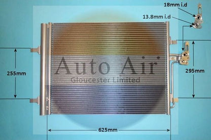 AUTO AIR 16-1337 Air Condenser A/C Air Conditioning Fits Ford Land Rover Volvo