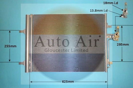 AUTO AIR 16-1337 Air Condenser A/C Air Conditioning Fits Ford Land Rover Volvo