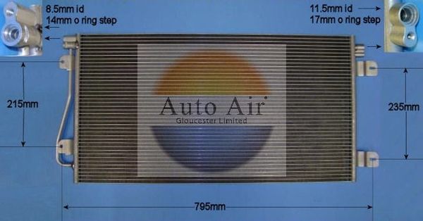 AUTO AIR 16-1370 Air Conditioning Condenser Fits Nissan Renault Vauxhall