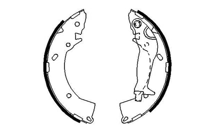 BOSCH 0986487697 Brake Shoe Set Rear Fits Hyundai Getz Solaris Kia Rio Stonic