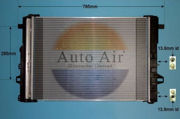 Auto Air 16-1399 A/C Condenser Air Conditioning Fits Infiniti Mercedes-Benz