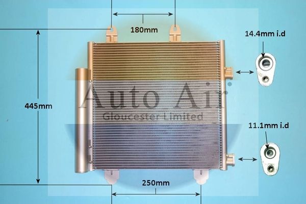 AUTO AIR 16-2070 Air Conditioning Condenser A/C Fits Citroen Peugeot Toyota