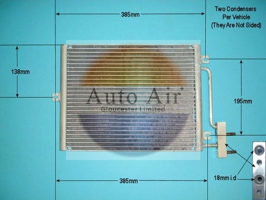 AUTO AIR 16-1260A Air Condenser A/C Air Conditioning Fits Porsche 911 Boxster